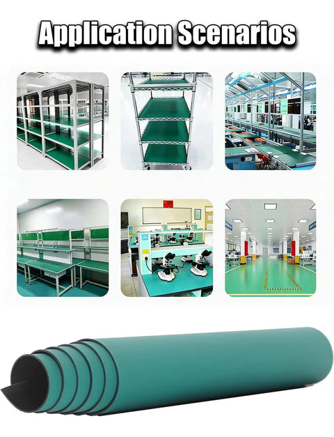 Electronics Soldering Workbench Mat Anti Static Flexible Rubber Pad Heavy Duty Heat Resistant in varied workshop scenarios