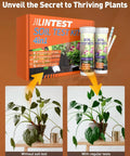 4 In 1 Soil Test Kit for pH Nitrogen Phosphorus and Potassium, 40 tests for lawn garden farm with test strips and plants