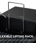Smokin Hot Charcoal Grill With Offset Smoker For Outdoor Cooking 823 Sq In Total Surface flexible lifting rack