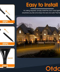 Outdoor Solar Torch Lights 96 LED Lit Dancing Flame 43 Inch Tall Waterproof Pathway Yard Garden Lamps installation steps