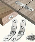 30 Piece Stainless Steel Folding Hinges 180 Degree Flip Cover Hinge Kit For Sewing Machine Cabinets And Cabinet Corners Dual Page Linked Rotation For Flat Fold Smooth Level Opening Ideal For Hatches And Cabins shown with screws