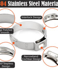 Close-up of stepless single ear clamp from 560 Pcs 22 Sizes 304 Stainless Steel Stepless Single Ear Hose Clamp Kit With Ear Clamp Pincer Tool For Fuel Line Automotive Industry And Home Plumbing Easy To Use