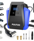 12V Car Tire Inflator Portable Air Compressor With Digital Pressure Gauge And Emergency LED Light for vehicles and sports gear