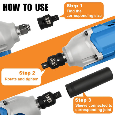Cool 5 Piece Impact Socket Adapter And Reducer Kit Includes 3/4 To 1/2 1/4 To 3/8 3/8 To 1/2 And More For Heavy Duty Crankin' With Chrome Molybdenum Alloy Build, use guide