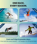The Sun Rack Premium Bamboo Wall Mount For Surfboards Snowboards Skis And Wakeboards Holds Four Boards With Built In Drawer