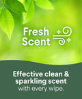 Allergy Season Disinfecting Wipes Bleach Free Multi Surface Cleaner Antibacterial Fresh Scent Crisp Lemon 75 Count Each Pack Of 3 Kills 99.9 Percent Of Viruses And Bacteria Including COVID 19 For Quick Easy Cleanups text Fresh Scent