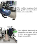 Hassle Free Automatic Desktop Conveyor Round Bottle Labeler 110V with durable conveyor belt motor for efficient labeling.