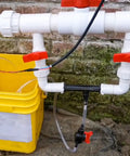 Venturi Fertilizer Injector Kit Three Quarter Inch Water Inlet Outlet NPT Garden Irrigation Mixer in use