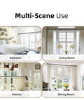 Heavy Duty 5/8 Inch Curtain Rod Set 28-44 Inch Splicing Rod With Brackets In Black Rustic Finish in bedroom, living room, kitchen, dining room scenes