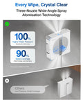 Winbot W2S Window Cleaning Robot With Edge To Edge Cleaning And TruEdge Scrubbers, Pro Grade Triple Water Spray Nozzles comparison