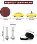 Product size details of Heavy Duty 240 Plus 8 Pcs Sanding Discs Pad Kit For 2 Inch Die Grinder And Drill Sander Attachments