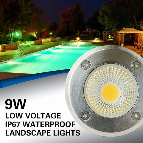 Must Have Low Voltage 12V 7W In Ground COB LED Landscape Lights 700 Lumens Each IP67 Waterproof Well Lights for backyard