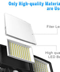 Motion Sensor Outdoor LED Light 2500LM with high-quality lens and LED beads for super bright illumination