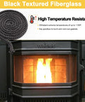 Stove door gasket rope, 1/2 in x 7 ft, graphite-impregnated fiberglass; for Whitfield pellet stoves (coil view)