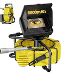 Pro-Grade Sewer Camera Kit With 100 Ft Cable And 4.3 Inch HD Screen 23mm Endoscope With 12 LED Lights 8500mAh Battery Portable Drain Inspection Tool For Plumbers And Homeowners, yellow cable reel