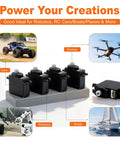 Beefy Torque Metal Gear Digital RC Servo 7.4V 10.5KG for RC cars, drones, robotics, boats, and planes illustrating versatile use.