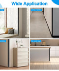 No Sweat 4 Pack Black Aluminum Corner Guards With Super Easy Peel And Stick Install Tough L Shape Wall Edge Protectors Rust Resistant Door Frame Cover For Cabinets Or Baseboards Quick Room Fix in various home applications.