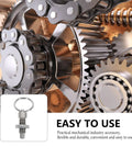 Rock Solid Stainless Steel Spring Loaded Pull Ring Indexing Plunger Knobs Pair Heavy Duty Retractable Locating Pins for Industrial Gear and Precision Tools close-up with gears.