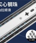 Heavy Duty Drawer Slide Rails Set 2 Pieces 22 Inch Thickened Industrial Cabinet Slides With Three Fold Design For Heavy Drawers