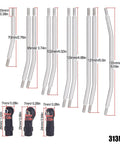 313mm Wheelbase Stainless Steel Link Rod Set For 1/10 RC Crawler Axial SCX10 II 90046 Upgrade Parts with measurements