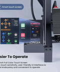 Smart touch screen interface on Beefy Build Area FDM 3D Printer With Open Source Board Upgrade, Quiet TMC2209 Drivers