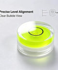 5Pcs Small Circular Bubble Levels with Double Sided Adhesive, compact 15mm size, clear bubble view for precise alignment.