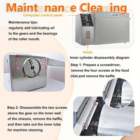Maintenance cleaning tips for Kick Start Your Daily Grind With This Smooth Operator Electric Coffee And Nut Roaster control panel.