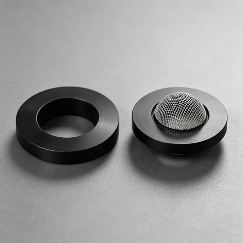 30 Pack Heavy Duty Stainless Steel Hose Filter Washers With Built‑In Strainer Screen For 3/4 Inch Garden And Shower Hoses To Block Debris Clogging And Keep Water Flowing Smooth For Quick Repair Jobs, black washer with mesh screen
