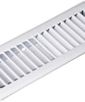 Heavy Duty 3x10 White Floor Register With All Steel Construction, Powder Coated Finish, Easy Damper Control, Built To Last Home Vent