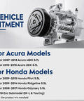 Slick AC Compressor With Clutch For Honda Pilot Odyssey Ridgeline And Acura Mdx 3 Point 5 And 3 Point 7 Liter Engine vehicle fitment chart.