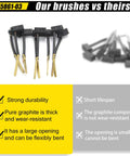 Hella Durable Job Site Essential Eight Pack Replacement Electric Motor Carbon Brushes part number 445861-03 with gold connectors.