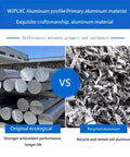 Comparison of primary ecological aluminum vs recycled aluminum materials, showing differences in antioxidant performance.