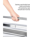 Built Tough Heavy Duty Stainless Steel Tool Chest With Three Layers And Five Deep Trays Portable Metal Toolbox featuring sturdy stainless steel handles.