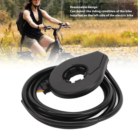 Left Side Electric Pedal Assist Sensor With 12 Magnets And Dual Hall Sensors For E Bike Mountain Bikes Integrated Magnetic Disk High Sensitivity Ultra Smooth Stable Pedal Assist For Trail Riding