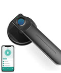Biometric Door Lock With Smart App Control, Fingerprint Knob, Remote Unlock, And 3 In 1 Access for home, office, Airbnb security.