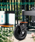 Beefy 6 Inch Gate Wheel With Brake For Sliding Farm Gates Heavy Duty Fence Wheel With 360 Degree Swivel Spring Shock Absorption