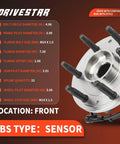 Specifications of Front Wheel Hub And Bearing Assembly 4x4 AWD For Chevy Silverado Suburban Tahoe Avalanche Yukon XL GMC Sierra Savana Cadillac Escalade ABS 6 Lug Replacement Part