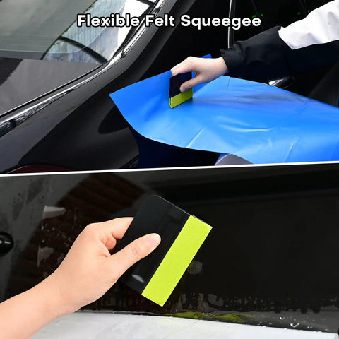 Two Inch Foam Seam Roller For Vinyl Wrap On Uneven Textured Surfaces And Car Wrapping Rivet Roller Tool With Felt Squeegee