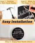 Step-by-step installation of 10 Inch Wooden No Soliciting Sign For Front Door With Doorbell Sticker Set
