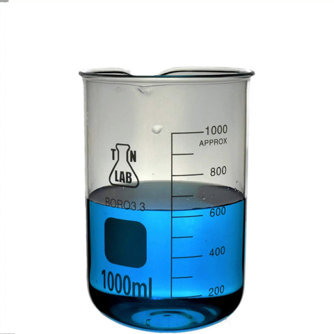 Heavy Wall Borosilicate Glass Beaker Set Go To Five Piece Lab Gear 1000ml Low Form Graduated Beaker With Pouring Spout Durable