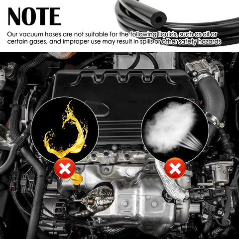 Awesome 6 Feet Long Premium Silicone Vacuum Hoses Kit For Auto Engines With 1/8 To 3/8 Inch Sizes And A Full Set Of 64 Fittings Connectors For Car Repairs Mods, engine bay warning