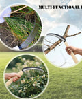 Mini Stainless Steel Serrated Blade Handheld Wooden Handle Sickle Tool Set used for pruning branches and cutting grass