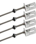 L Angle No Fuss Roof Mount Kit for Trapezoidal Metal Panels with M10 Pole Screws and EPDM Seal, height adjustable, stainless steel