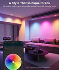 Slick Six Inch Smart Retrofit Recessed Can Lights With Wifi Direct Connect Pushing One Thousand Lumens Fully Dimmable Led Downlights Matching Any Vibe And Hooking Up Smoothly With Voice Controls For Straight Up Clean Setup Six Pack in a vibrant living room setup.