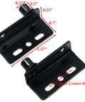 12 Pcs Pivot Hinges 1.57 Inch Concealed Heavy Duty Iron Hardware For Wood Doors Cabinets Drawers With 8mm Holes Black Finish