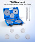 Heavy Duty Truck Hub Seal Installer Kit With Bearing Race And Seal Drivers for Class 7 and 8 big rigs in blue case