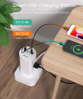 16 In 1 Tower Power Strip With 12 Outlets And 4 USB Ports Including USB C Flat Plug 1800 Joules Surge Protection seen on desk