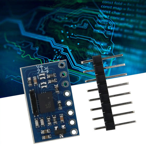 Nine Axis BNO055 Sensor Module With 3 Axis 12 Bit Accelerometer And 16 Bit Gyroscope Flexible Output For Accel Gyro And Magnetic Data Pro Grade Motion Sensor For Smartphones And Wearable Devices blue PCB with pin header