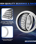 Trailer Bearings Kit For 3500 Lb Axles One And One Sixteenth Inch To One And Three Eighths Inch Spindle Two Sets Included L68149 L44649