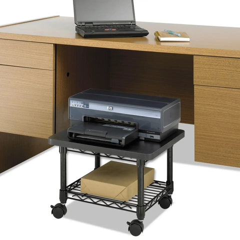 Onyx Rolling Printer Cart Under Desk Stand With Steel Shelf For Home Office holding printer, mobile on wheels under desk